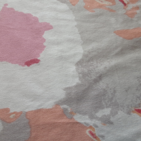 Ann Taylor Silk Skirt 10 Pencil Stretch Soft Red Pink Orange Colorful Lined - Picture 3 of 7